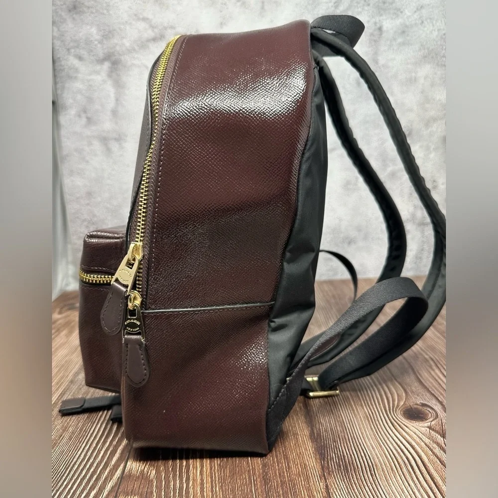 COACH MINI CHARLIE BURGUNDY LEATHER BACKPACK NWOT & coach tag​​​ - Picture 2 of 11